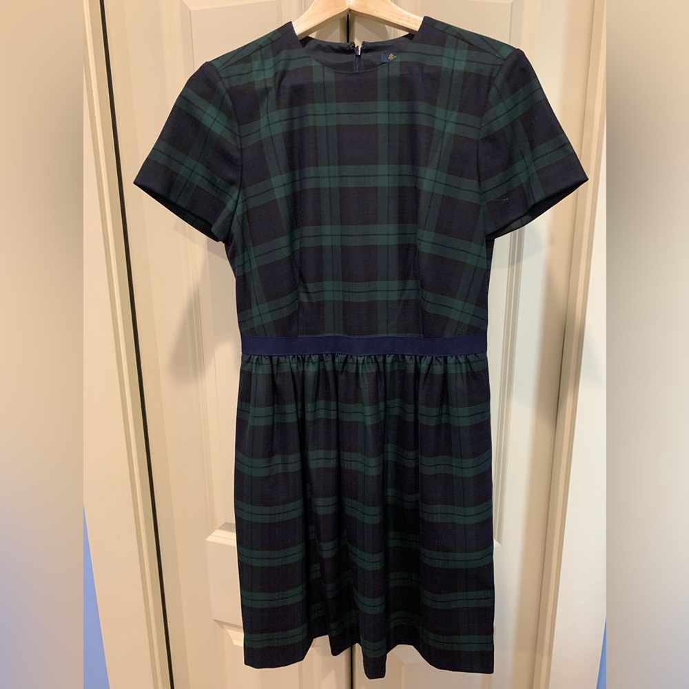 Black watch tartan midi dress by brooks brothers